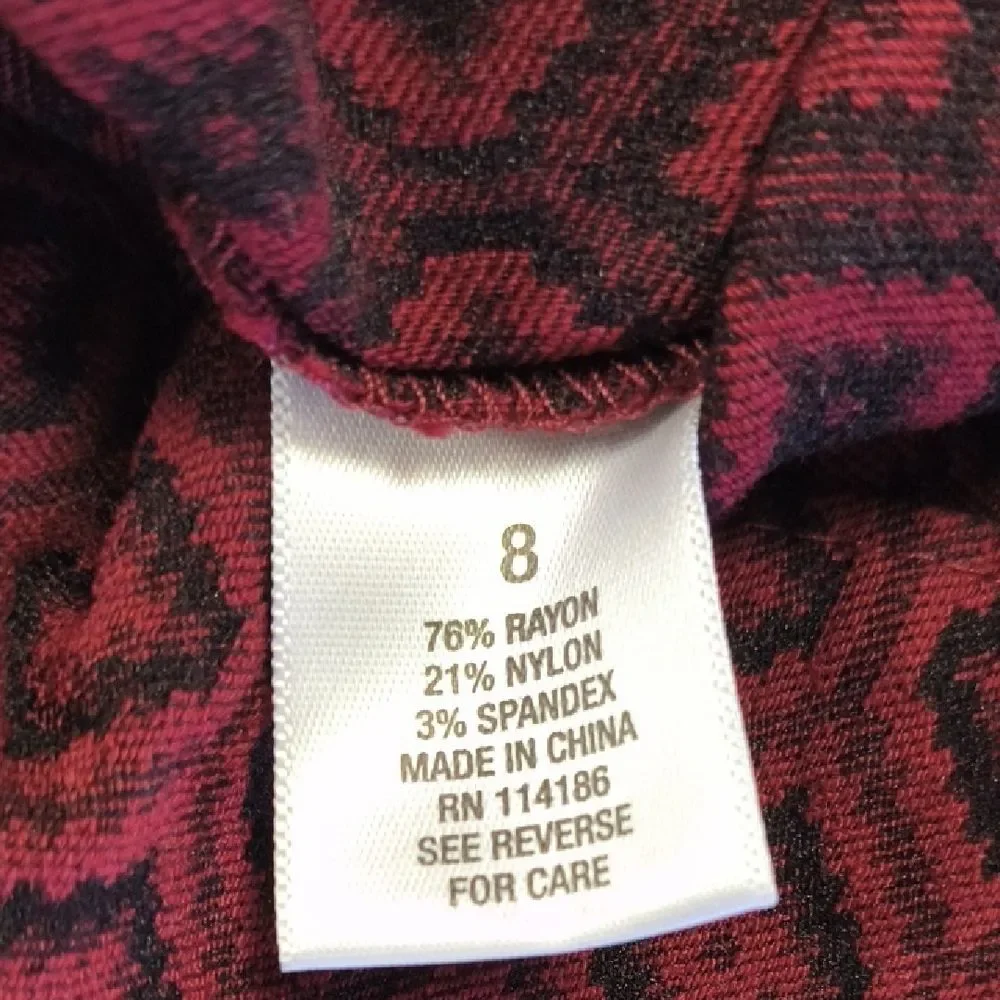 Roz & Ali Burgundy Skinny Pants